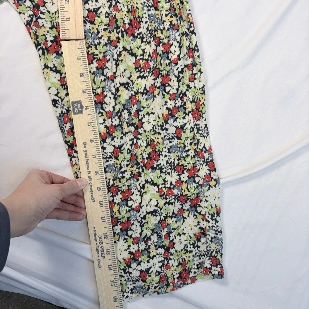 Free People Jumpsuit Floral Flower Ruffle‎ Vneck Sz S Pant Short Sleeve Boho